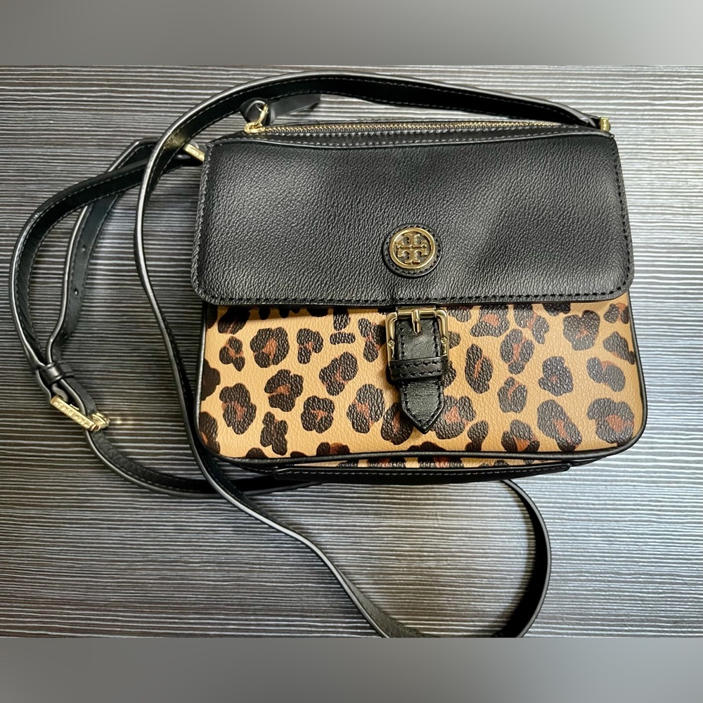 Tory Burch Kerrington Leopard Print Crossbody